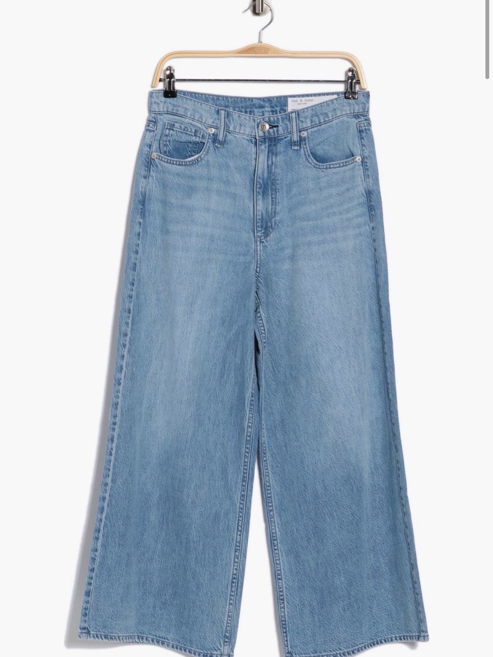 rag & bone cropped wide-leg jeans size 30